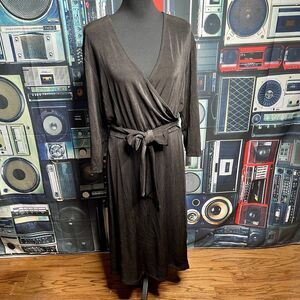 NWT Travelers By Chico's Roland 3/4 Dress Hot Fudge Wrap Dress Size 3